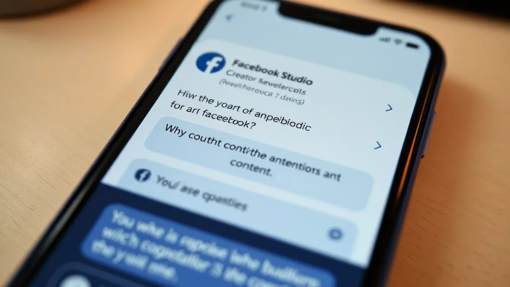 ИИ-ассистент Facebook в творческой студии — интерфейс чата для авторов контента