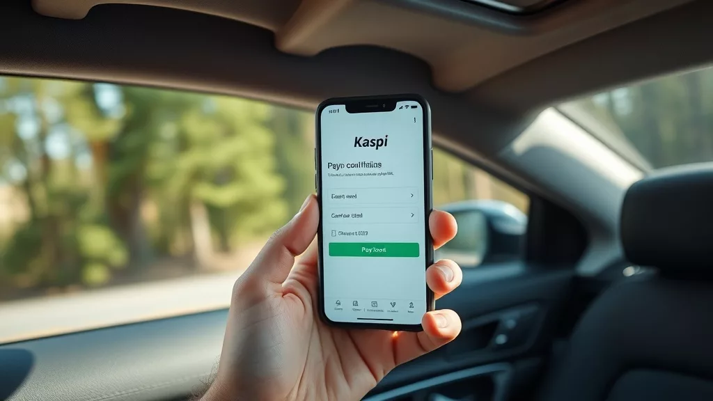 Смартфон с подтверждением оплаты Kaspi Gold за въезд в нацпарк Бурабай