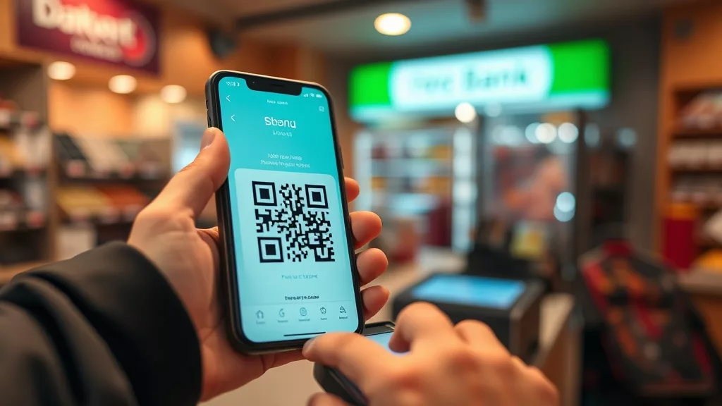 Сканирование единого QR-кода в Казахстане через банковское приложение на смартфоне