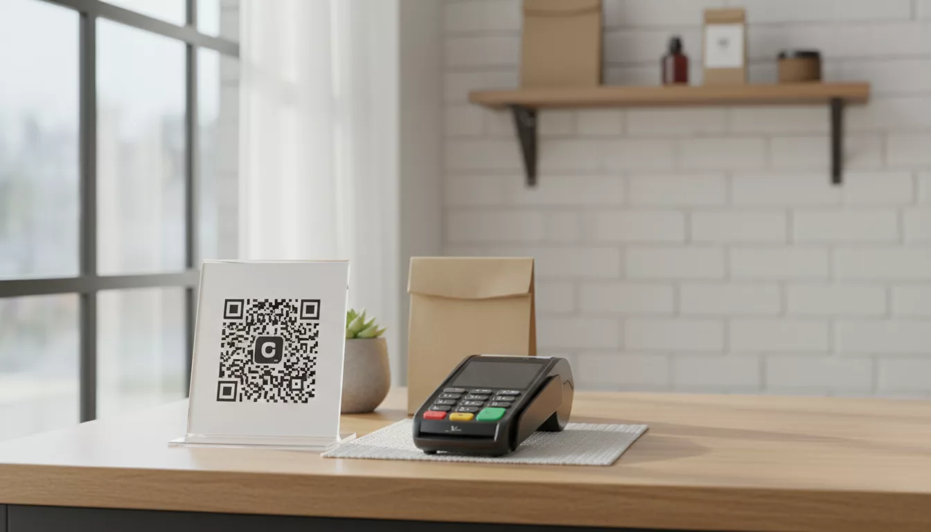 Точка продаж с QR-кодом и терминалом на фоне роста QR-платежей в Казахстане